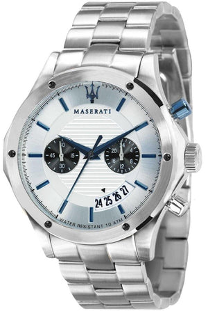 Maserati Circuito Chronograph Silver Dial Silver Steel Strap Watch For Men - R8873627005 Authentic Buy Shop Now