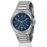 Maserati Triconic Quartz Blue Dial Silver Steel Strap Watch For Men - R8873639001 Authentic Buy Shop Now