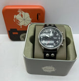 Fossil Retro Pilot Chronograph Black Dial Black Leather Strap Watch for Men - FS5806 Authentic Buy Shop Now