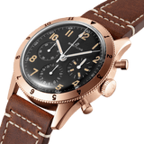 Breitling Avi 1953 Edition Black Dial Brown Leather Strap Watch for Men - RB0920131B1X1 Authentic Buy Shop Now