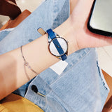 Calvin Klein Rebel Blue Silver Dial Blue Leather Strap Watch for Women - K8P231V6 Authentic Buy Shop Now