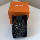 Hugo Boss Orange Detroit Analog Black Dial Black Silicone Strap Watch For Men - 1550011 Authentic Buy Shop Now