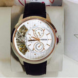 Fossil Townsman Twist Multifunction White Dial Black Leather Strap Watch for Men - ME1164 Authentic Buy Shop Now
