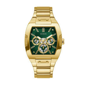 Guess Phoenix Multi Function Green Dial Gold Steel Strap Watch for Men - GW0456G3 Authentic Buy Shop Now