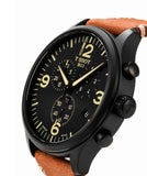Tissot T Sport Chrono XL Black Dial Brown Leather Strap Watch For Men - T116.617.36.057.00 Authentic Buy Shop Now