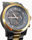 Michael Kors Runway Chronograph Grey Dial Two Tone Steel Strap Unisex Watch - MK8189 Authentic Buy Shop Now