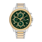 Tommy Hilfiger Clark Chronograph Blue Dial Two Tone Steel Strap Watch For Men - 1792079 Authentic Buy Shop Now