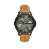 Armani Exchange Hampton Chronograph Green Dial Brown Leather Strap Watch For Men - AX2412 Authentic Buy Shop Now