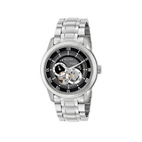 Bulova BVA Dual Aperture Black Dial Silver Steel Strap Watch for Men - 96A119 Authentic Buy Shop Now