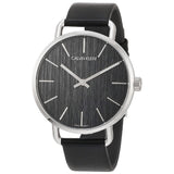Calvin Klein Even Black Dial Black Leather Strap Watch for Women - K7B211C1 Authentic Buy Shop Now