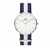 Daniel Wellington Classic Glasgow White Dial Two Tone NATO Strap Watch For Men - DW00100018 Authentic Buy Shop Now