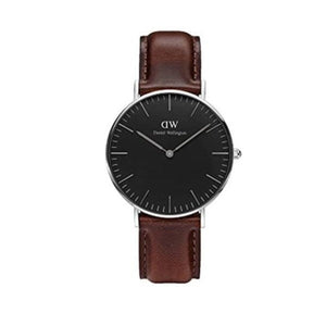 Daniel Wellington Classic Bristol Black Dial Brown Leather Strap Watch For Men - DW00100143 Authentic Buy Shop Now
