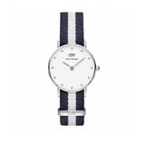 Daniel Wellington Classy Glasgow White Dial Two Tone NATO Strap Watch For Women - DW00100074 Authentic Buy Shop Now