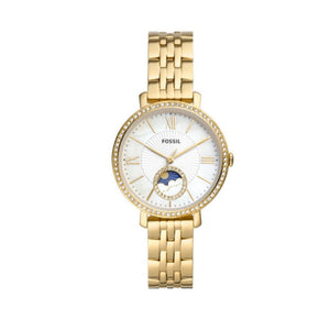 Fossil Jacqueline Moonphase Mother of Pearl Dial Gold Steel Strap Watch for Women - ES5167 Authentic Buy Shop Now