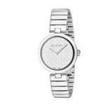 Gucci Diamantissima Quartz White Dial Silver Steel Strap Watch For Women - YA141402 Authentic Buy Shop Now