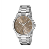 Gucci G Timeless Quartz Brown Dial Silver Steel Strap Watch for Men - YA126317 Authentic Buy Shop Now