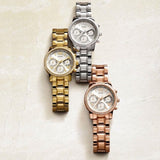 Guess Mini Surprise Analog Silver Dial Rose Gold Steel Strap Watch For Women - W0623L2 Authentic Buy Shop Now