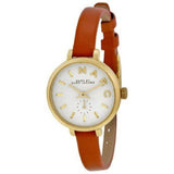 Marc Jacobs Sally White Dial Brown Leather Strap Watch for Women - MBM1351 Authentic Buy Shop Now