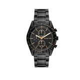 Michael Kors Warren Chronograph Black Dial Black Steel Strap Watch For Men - MK9113 Authentic Buy Shop Now