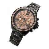 Michael Kors Wren Chronograph Gold Diamonds Dial Black Steel Strap Watch for Women - MK5879 Authentic Buy Shop Now