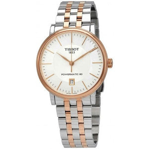 Tissot Carson Premium Powermatic 80 White Dial Two Tone Steel Strap Watch For Men - T122.407.22.031.01 Authentic Buy Shop Now