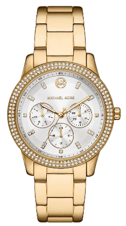 Michael Kors Tibby Multifunction White Dial Gold Steel Strap Watch for Women - MK6969 Authentic Buy Shop Now