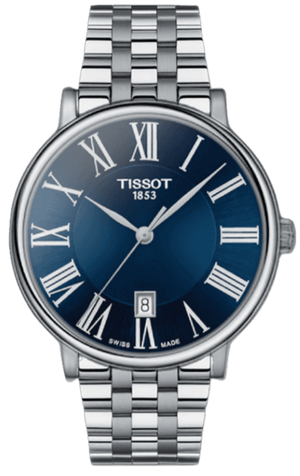 Tissot Carson Premium Blue Dial Silver Steel Strap Watch for Men - T122.410.11.043.00 Authentic Buy Shop Now