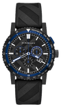 Burberry The City Chronograph Black Dial Black Rubber Strap Watch For Men - BU9806 Authentic Buy Shop Now