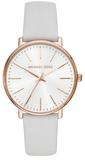 Michael Kors Pyper Quartz White Dial White Leather Strap Watch For Women - MK2800 Authentic Buy Shop Now