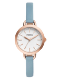 Fossil Classic White Dial Blue Leather Strap Watch for Women - BQ3327 Authentic Buy Shop Now