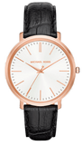 Michael Kors Jaryn Quartz White Dial Black Leather Strap Watch For Women - MK2472 Authentic Buy Shop Now