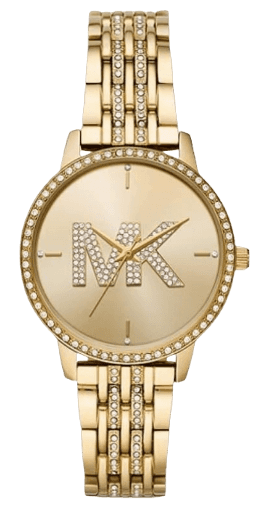 Michael Kors Melissa Pave Gold Dial Gold Steel Strap Watch for Women - MK4371 Authentic Buy Shop Now