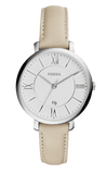 Fossil Jacqueline White Dial Beige Leather Strap Watch for Women - ES3793 Authentic Buy Shop Now