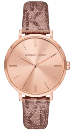Michael Kors Addyson Quartz Rose Gold Dial Pink Leather Strap Watch for Women - MK2953 Authentic Buy Shop Now
