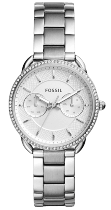 Fossil Tailor White Dial Silver Steel Strap Watch for Women - ES4262 Authentic Buy Shop Now