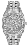 Bulova Phantom Swarovski Crystal Pave Silver Dial Silver Steel Strap Watch for Men - 98B296 Authentic Buy Shop Now