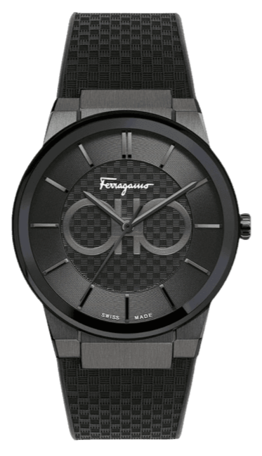 Salvatore Ferragamo Sapphire Black Dial Black Rubber Strap Watch for Men - SFHP00320 Authentic Buy Shop Now