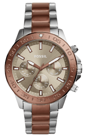 Fossil Bannon Multifunction Brown Dial Two Tone Steel Strap Watch for Men - BQ2502 Authentic Buy Shop Now