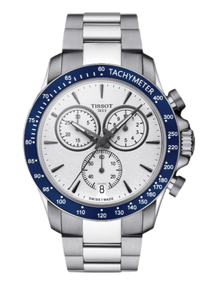Tissot V8 Quartz T Sport Chronograph White Dial Silver Steel Strap Watch For Men - T106.417.11.031.00 Authentic Buy Shop Now