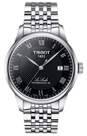 Tissot Le Locle Powermatic 80 Black Dial Silver Steel Strap Watch For Men - T006.407.11.053.00 Authentic Buy Shop Now