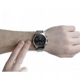 Calvin Klein City Chronograph Black Dial Silver Steel Strap Watch for Men - K2G27143 Authentic Buy Shop Now