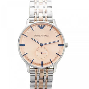 Emporio Armani Classic Beige Dial Two Tone Steel Strap Watch for Men - AR2070 Authentic Buy Shop Now