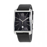 Calvin Klein Window Black Dial Black Leather Strap Watch for Men - K2M21107 Authentic Buy Shop Now