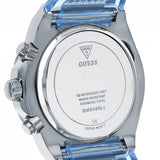 Guess Athena Active Life Clear White Dial Blue Rubber Strap Watch for Women - GW0409L1 Authentic Buy Shop Now