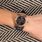 Guess Limelight Blue Dial Blue Silicone Strap Watch For Women - W1053L1 Authentic Buy Shop Now