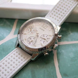Guess Marina Quartz White Dial White Rubber Strap Watch For Women - W1025L1 Authentic Buy Shop Now