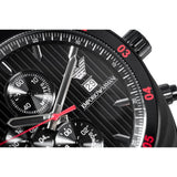 Emporio Armani Sportivo Chronograph Black Dial Red Leather Strap Watch For Men - AR5918 Authentic Buy Shop Now