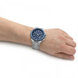 Michael Kors Lennox Chronograph Blue Dial Silver Steel Strap Watch For Men - MK8938 Authentic Buy Shop Now