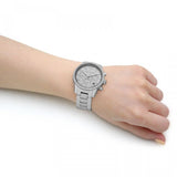 Michael Kors Ritz Chronograph Crystals Silver Dial Silver Steel Strap Watch For Women - MK7301 Authentic Buy Shop Now