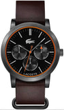 Lacoste Metro Black Dial Brown Leather Strap Watch for Men - 2010877 Authentic Buy Shop Now